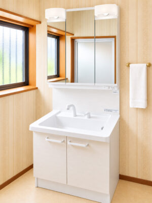 鹿児島市 洗面化粧台リフォーム｜費用23万円・工期1日・TOTO製｜施工事例｜リビングプラザ滝の神